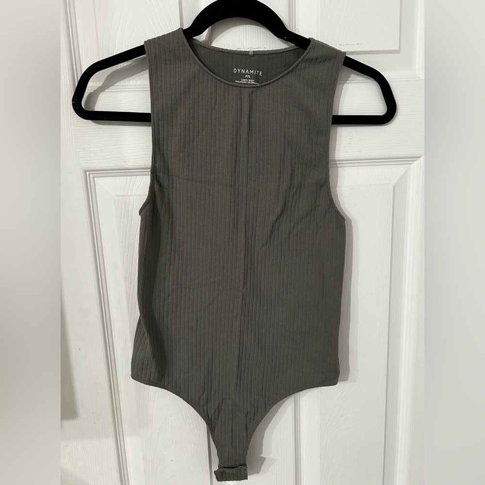 Dynamite Gray bodysuit